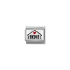 Nomination – Composable CL OXIDIZED PLATES in steel, enamel and 925 sterling silver Home with heart
