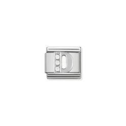 Nomination – Composable Classic ALPHABETH stainless steel, Cub. zirc and 925 sterling silver D