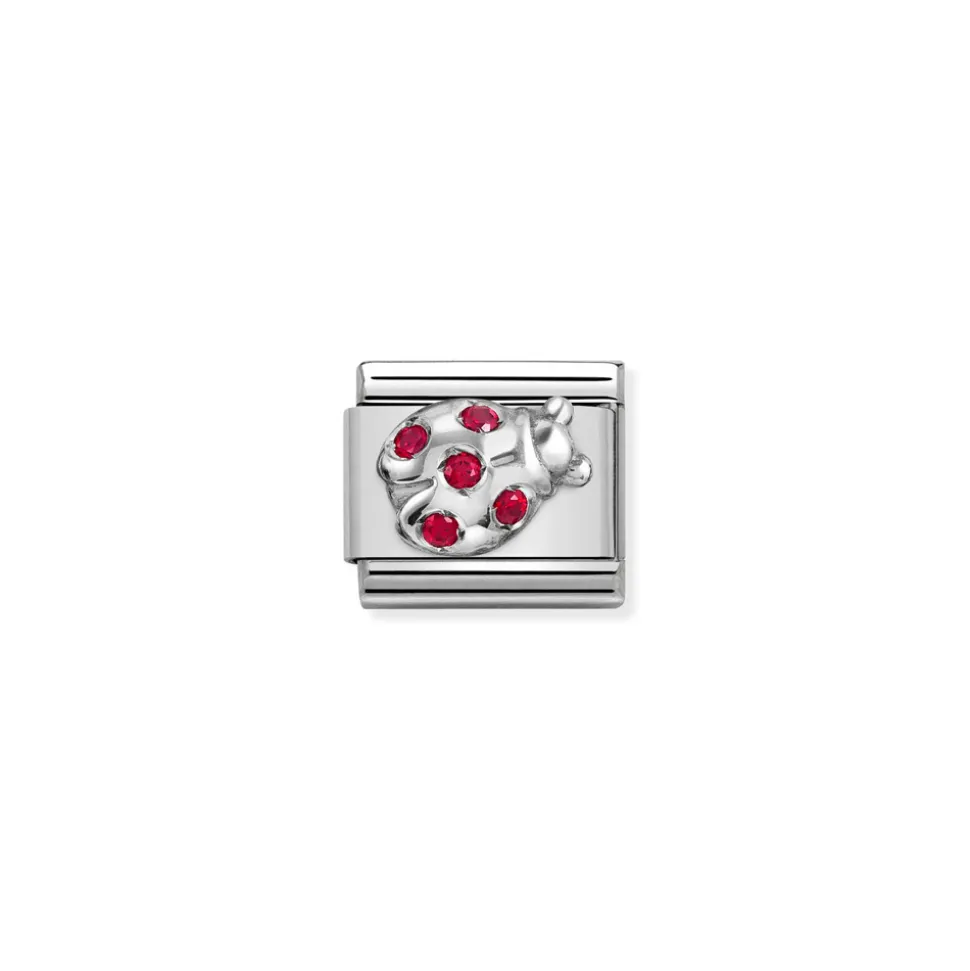 Nomination – Composable CL SYMBOLS steel , Cubic zirconia and 925 sterling silver RED Ladybug
