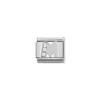 Nomination – Composable Classic ALPHABETH stainless steel, Cub. zirc and 925 sterling silver M