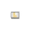 Nomination – COMPOSABLE Classic LETTERS in stainless steel with 18k gold and Cubic Zirconia (12_L)