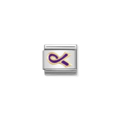 Nomination – COMPOSABLE CLASSIC DOUBLE LINK, PURPLE RIBBON