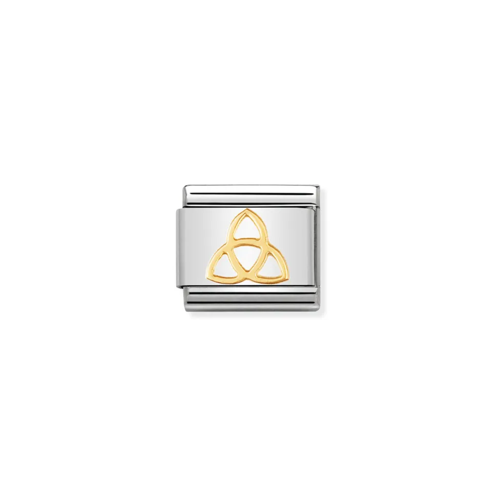 Nomination – COMPOSABLE Classic CELTIC in stainless steel with 18k gold Trinity knot