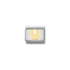 Nomination – COMPOSABLE Classic LETTERS in stainless steel with 18k gold U