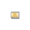Nomination – COMPOSABLE Classic ENGRAVED SIGNS in stainless steel with 18k gold CUSTOM Anniversary with wedding rings