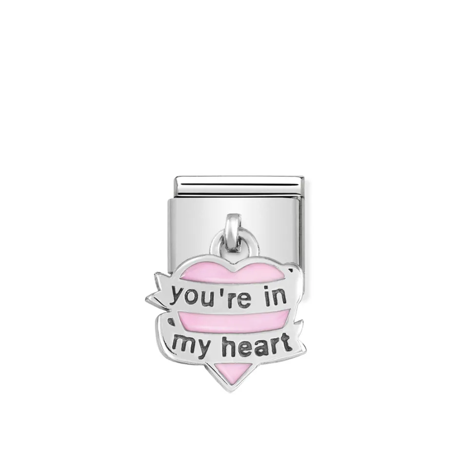 Nomination – Composable Classic CHARMS steel, 925 sterling silver and enamel You re in my heart