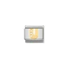 Nomination – COMPOSABLE Classic LETTERS in stainless steel with 18k gold and Cubic Zirconia (21_U)