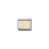 Nomination – COMPOSABLE Classic LETTERS in stainless steel with 18k gold X