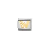 Nomination – COMPOSABLE Classic LETTERS in stainless steel with 18k gold and Cubic Zirconia (23_W)