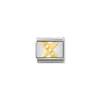Nomination – COMPOSABLE Classic LETTERS in stainless steel with 18k gold and Cubic Zirconia (24_X)