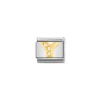 Nomination – COMPOSABLE Classic LETTERS in stainless steel with 18k gold and Cubic Zirconia (25_Y)