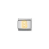 Nomination – COMPOSABLE Classic LETTERS in stainless steel with 18k gold B