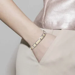 Nomination – COMPOSABLE CLASSIC NATURA IN STAINLESS STEEL WITH ENAMEL AND 18K GOLD (17_LOTUS FLOWER)