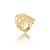Noën – Grace Big ring i forgylt sølv med diamanter, 0,04ct