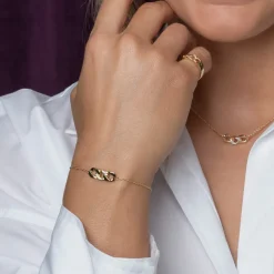 Nora Mørk by Gulldia – Armbånd i forgylt sølv med zirkonia