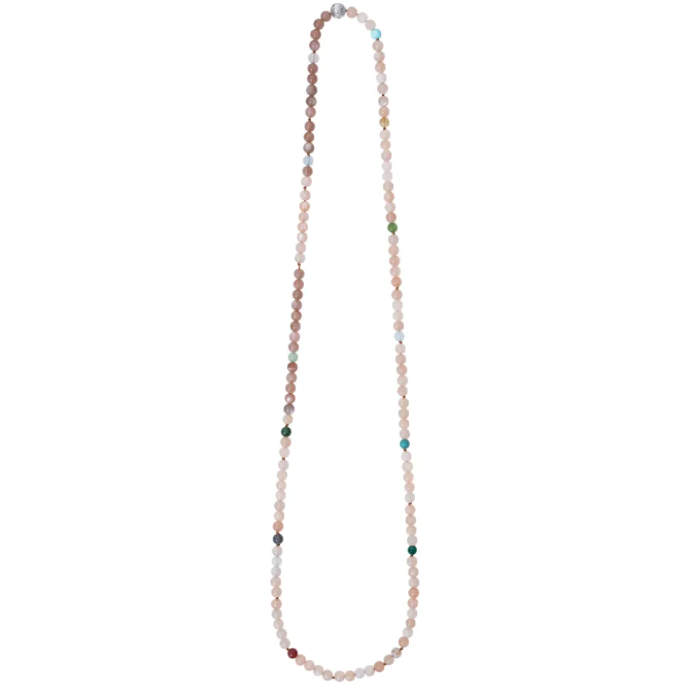 OLE LYNGGAARD COPENHAGEN – Lace design collier med miks av stener, uten lås – 80 cm