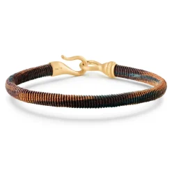 OLE LYNGGAARD COPENHAGEN – BoHo – Life armbånd med 18k gult gull lås – Maroon