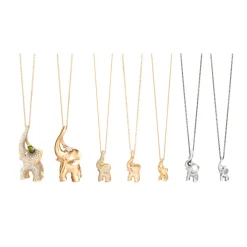 OLE LYNGGAARD COPENHAGEN – Elephant Sweet Drops Charm i gult gull med 0,01 ct diamant
