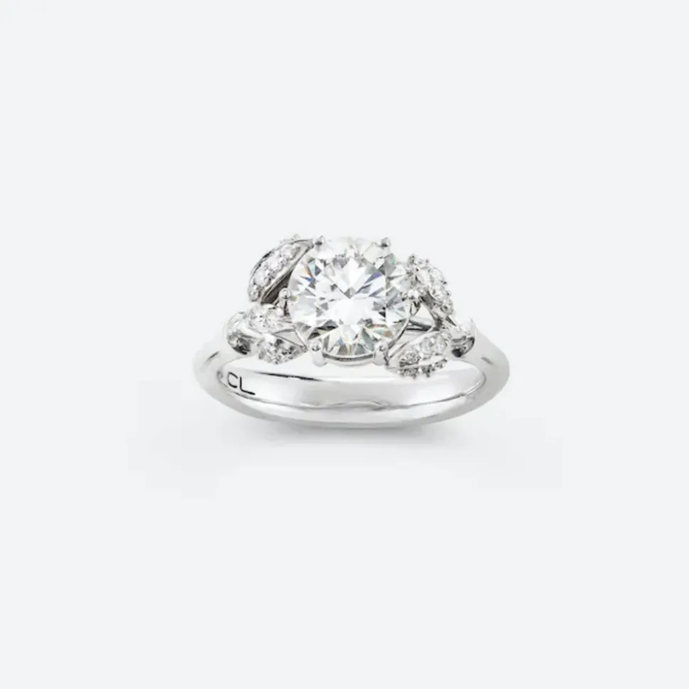 OLE LYNGGAARD COPENHAGEN – Winter Frost Solitaire Ring – 18k hvitt gull og 0,80ct diamant