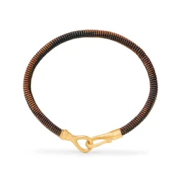 OLE LYNGGAARD COPENHAGEN – BoHo – Life armbånd med 18k gult gull lås – Maroon