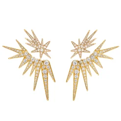 OLE LYNGGAARD COPENHAGEN – Funky Shooting Stars ørepynt i 18k gult gull med 0,54ct diamanter – Par