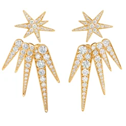 OLE LYNGGAARD COPENHAGEN – Funky Stars ørepynt i 18k gult gull med 0,24ct diamanter – Small
