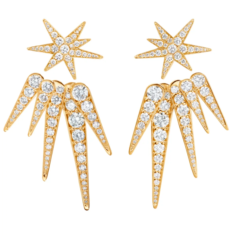 OLE LYNGGAARD COPENHAGEN – Funky Stars ørepynt i 18k gult gull med 0,36ct diamanter – Medium