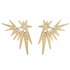 OLE LYNGGAARD COPENHAGEN – Funky Stars ørepynt i 18k gult gull med 0,24ct diamanter – Small