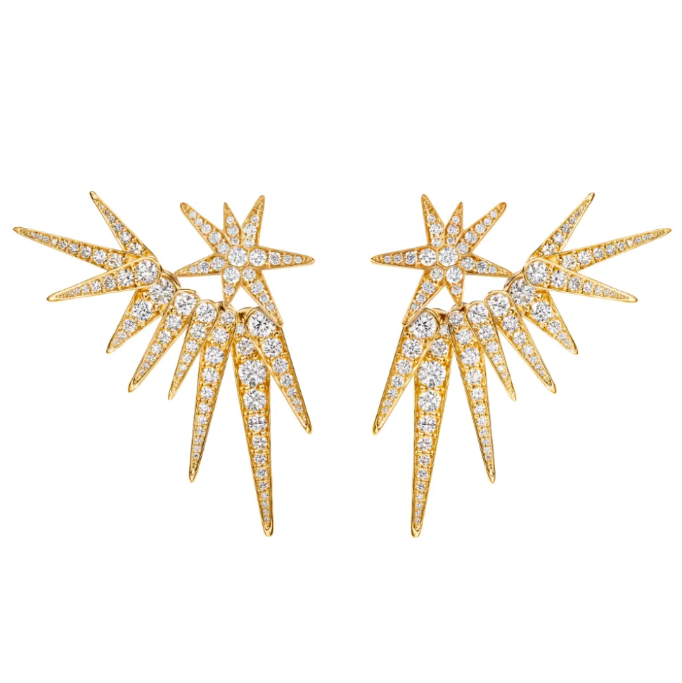 OLE LYNGGAARD COPENHAGEN – Funky Stars ørepynt i 18k gult gull med 0,24ct diamanter – Small