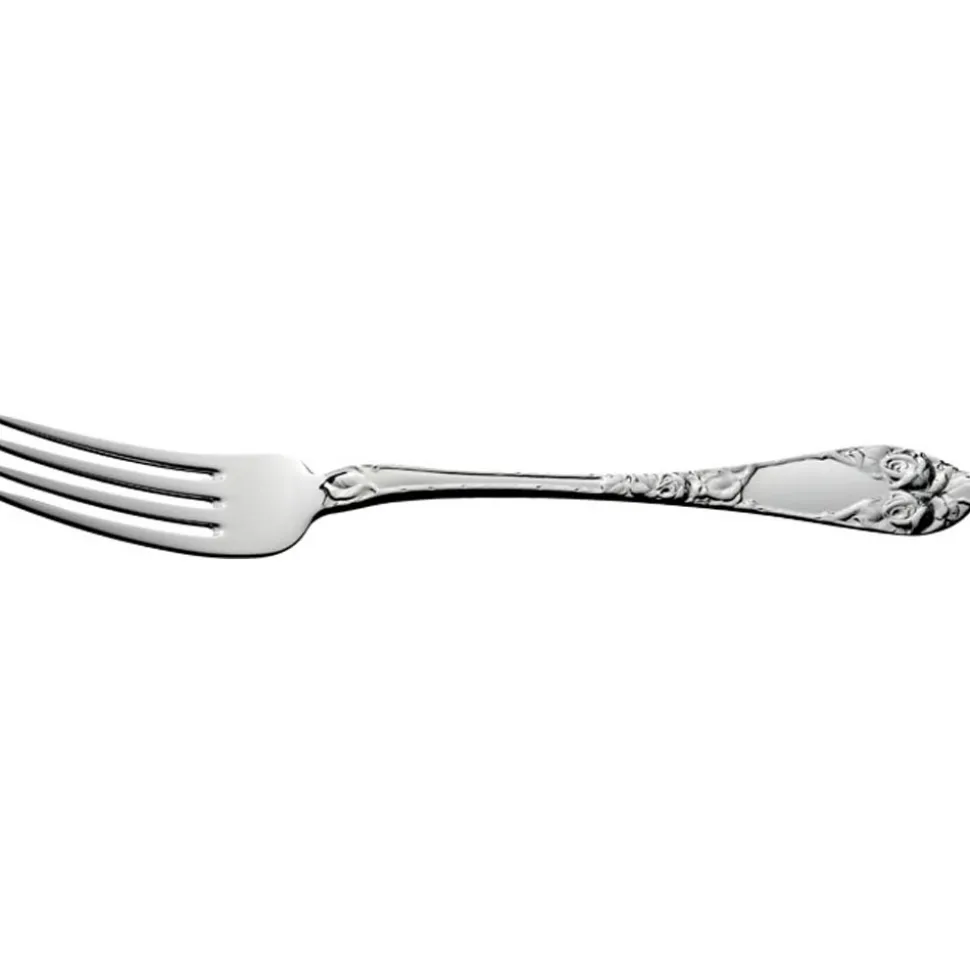 Opphøiet Rose – Liten spisegaffel 18,5cm sølv