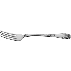 Opphøiet Rose – Stor spisegaffel 19,4cm sølv