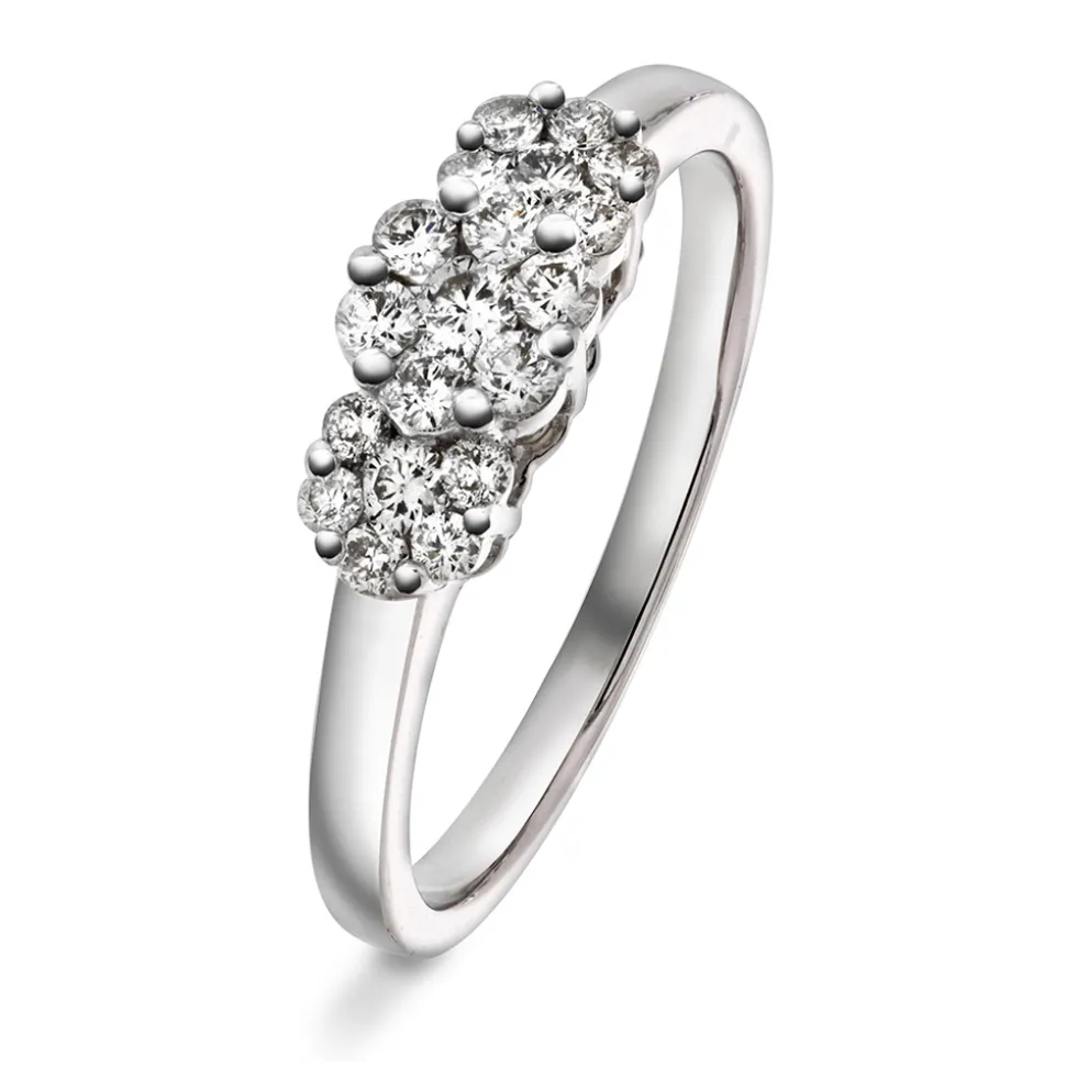 PAN – Ring i hvitt gull med diamanter