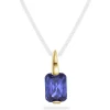 Pan Jewelry – Anheng i gult gull med lilla zirkonia