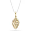 Pan Jewelry – Anheng i gult gull med hvit zirkonia – NB: Kun anheng!