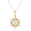 Pan Jewelry – Anheng i gult gull med hvit zirkonia og ferskvannsperle, julestjerne- NB: Kun anheng!