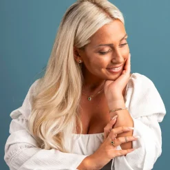 PAN Jewelry – Armbånd i forgylt sølv med zirkonia