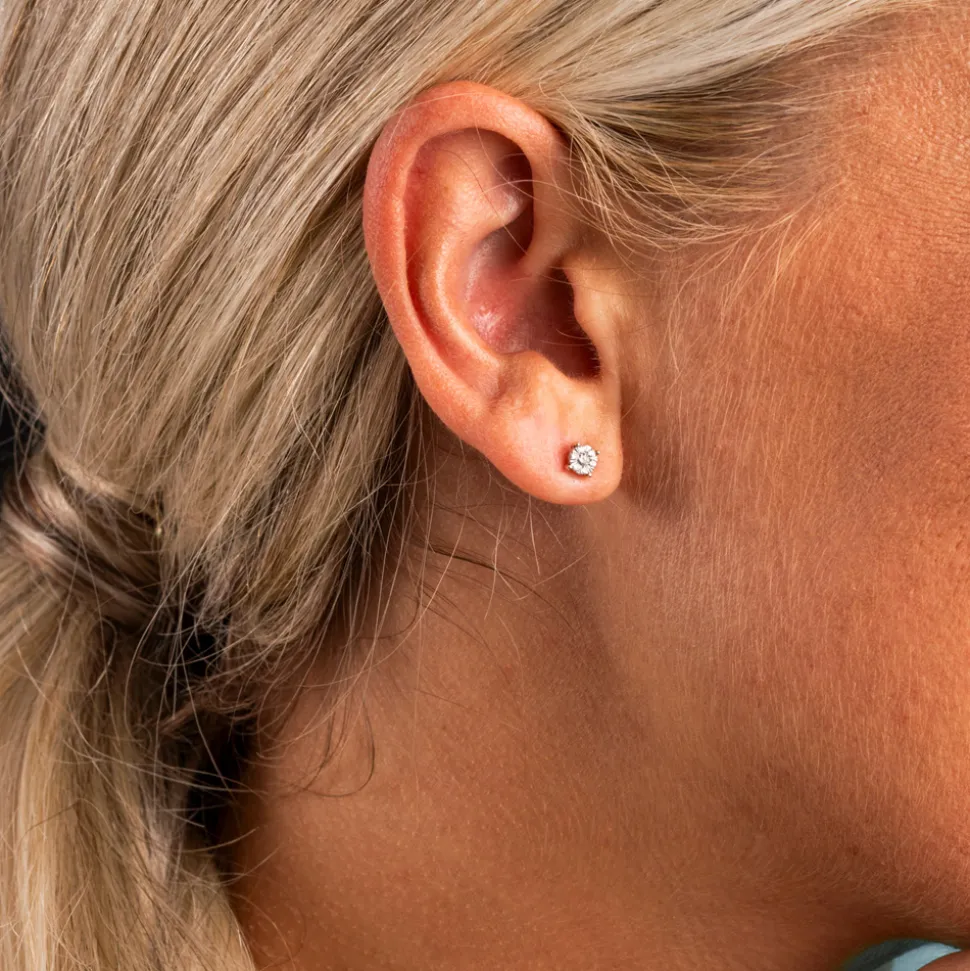 Pan Jewelry – Ørepynt i gult gull med diamanter – 0,13 ct W/SI