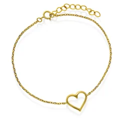Pan Jewelry Classic – Armbånd i forgylt sølv med åpent hjerte
