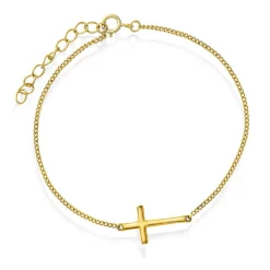 Pan Jewelry Classic – Armbånd i forgylt sølv med kors