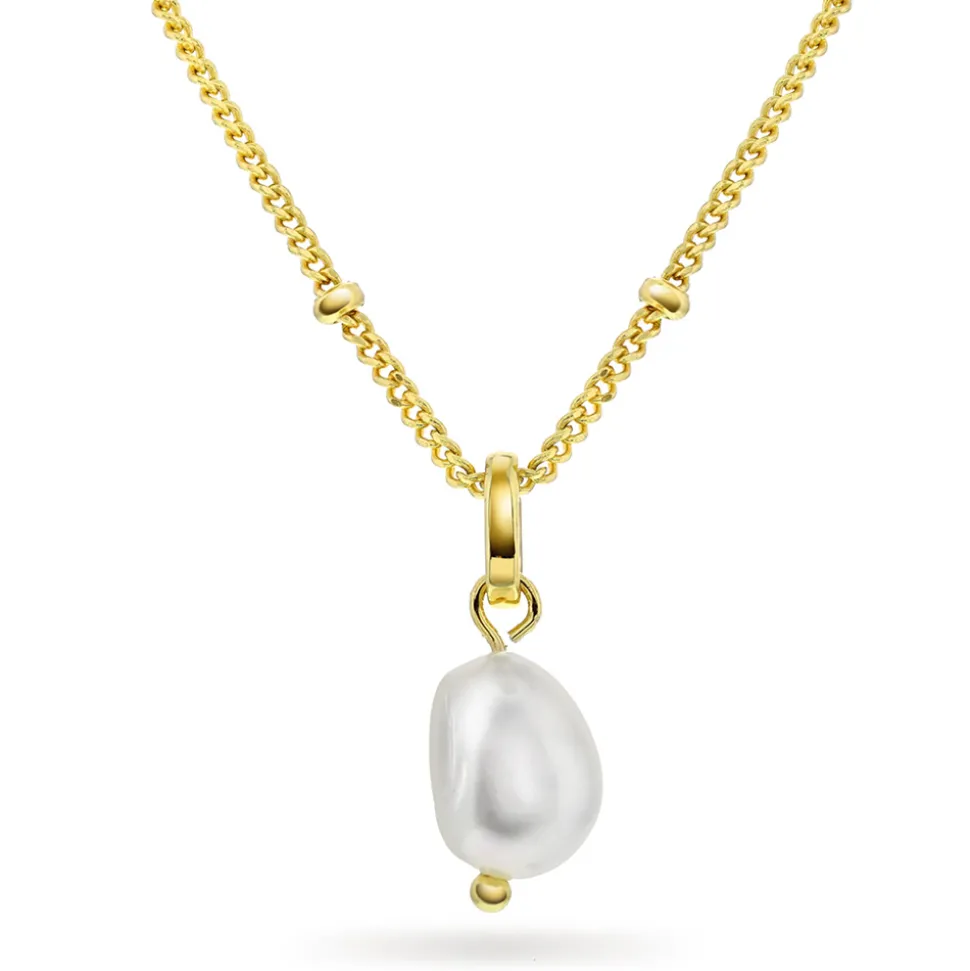 Pan Jewelry Classic – Jenny halssmyk i forgyldt sølv med ferskvanns kulturperle