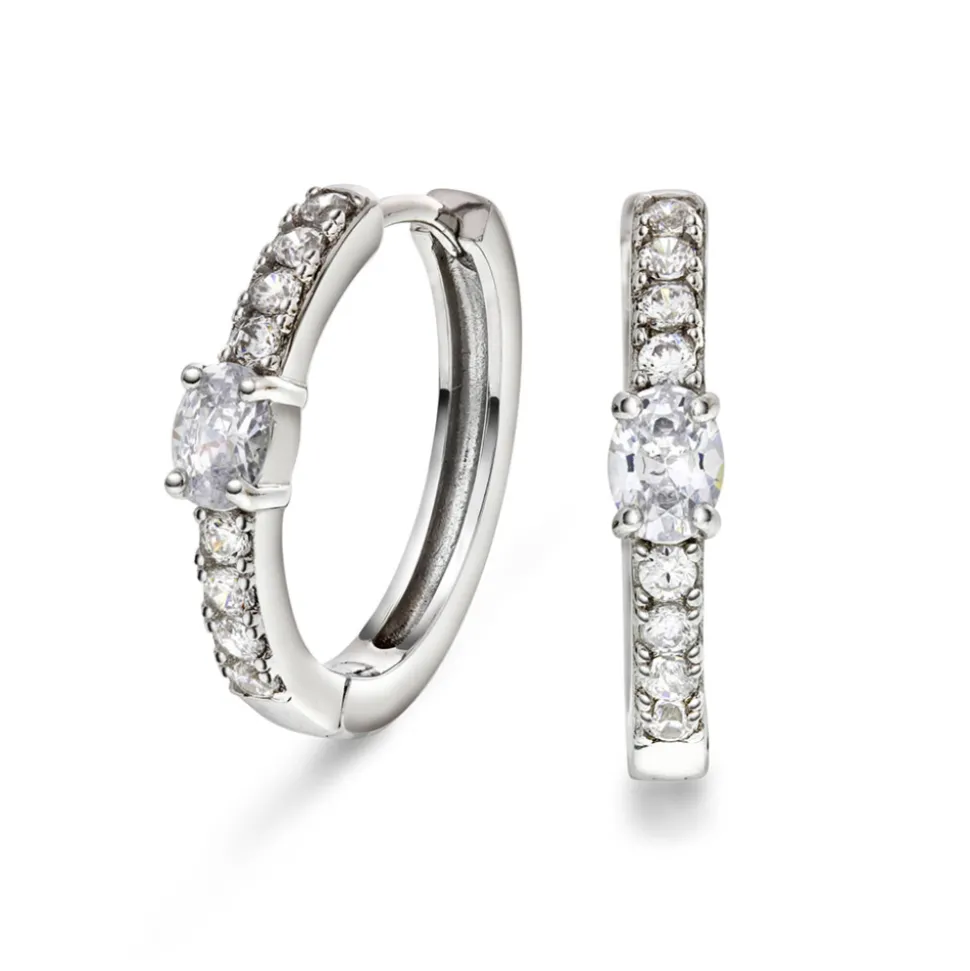 PAN Jewelry Classic – Øreringer i sølv med zirkonia