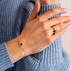Pan Jewelry Glam – Armbånd i forgylt sølv med blå toner