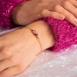 Pan Jewelry Glam – Armbånd i forgylt sølv med rosa toner