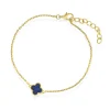 Pan Jewelry Trend – Armbånd i forgyldt sølv med havblå kløver