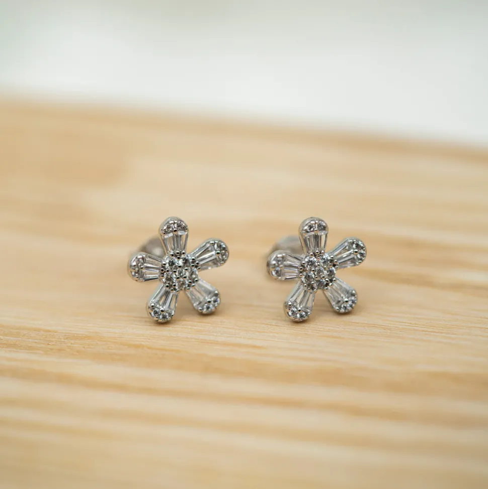 PAN Jewelry Trend – Dina ørepynt i sølv med zirkonia, blomst