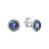Pandora – Blue Round Sparkle – Ørepynt I Sølv