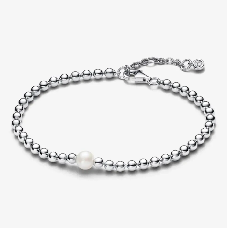 Pandora – Behandlet Ferskvannskulturperle og Sølvkuler Armbånd
