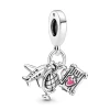 Pandora – Fly, jordklode og koffert Hengende Charm