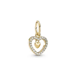 Pandora – Funklende Dobbelt Hjerte Hengende Charm – Charm