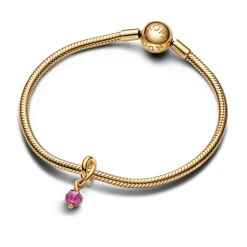 Pandora – Oktober Fasettert Rosa Evighetssirkel Hengende Charm